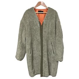 Autre Marque MACPHEE Boa Fleece No Collar Coat Other Green