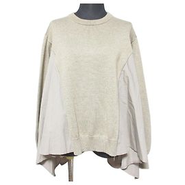 Autre Marque CLANE PANEL FLARE STRICKTOPS Beige