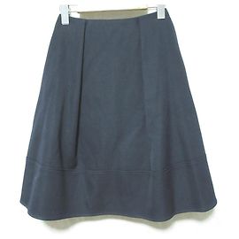 Autre Marque M-premier Black Flared Skirt Blue Navy blue