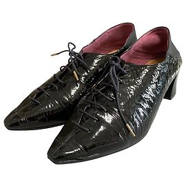 Autre Marque Madras Schuhe mit Blockabsatz Schwarz