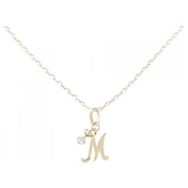 Autre Marque Collana Initial M Diamond Au750 D'oro