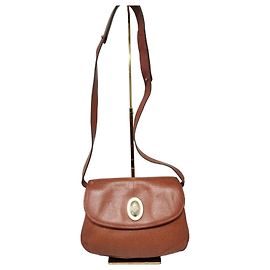 Bolsa transversal Christian Dior Vintage em couro com relevo de iguana marrom Marrom