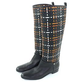 Botas de couro Hermès 37.5 Preto