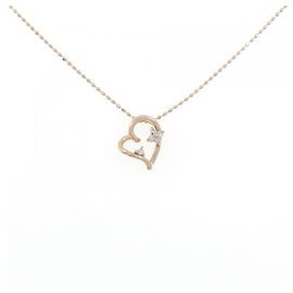 Autre Marque Collier Cœur Diamant Au750 Rose