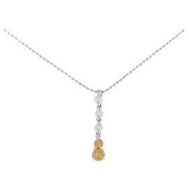 Autre Marque Colar de platina e diamantes Prata