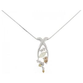 Autre Marque Au750 Diamant Halskette Silber