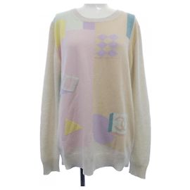 Chanel Kaschmir-Strickware Braun Beige
