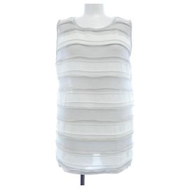 Top Chanel Marrom Branco