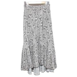 Autre Marque Plisierter Rock mit Barie-Print Snidel Braun