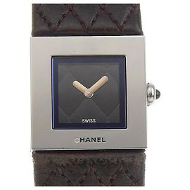 Montre Chanel Matelasse en acier inoxydable Noir