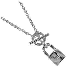 Hermès Cadena Amulette Silver 925 Necklace Silvery
