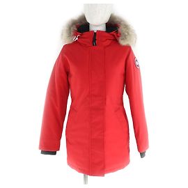 Autre Marque Canada Goose Victoria Parka Polyester Down Coat Red