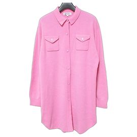 Autre Marque STUDIO PICONE Wool Knit Long Shirt Pink