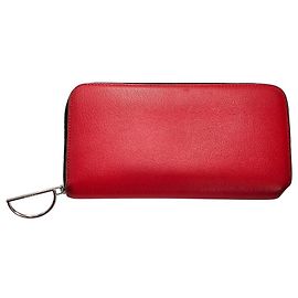 Cartera larga con cremallera Acne Studios Roja