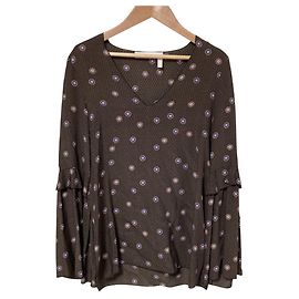 Chloé Camicetta See By Chloe in misto seta con maniche a campana Marrone