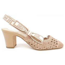 Escarpins Christian Dior KCP890RCE Cannage Embroidery Mesh Rosa