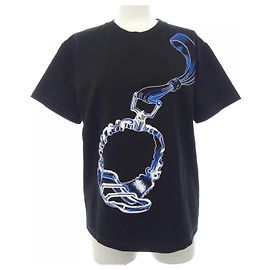 Hermès Hermes T-shirt Cotton T-shirt Black Navy blue