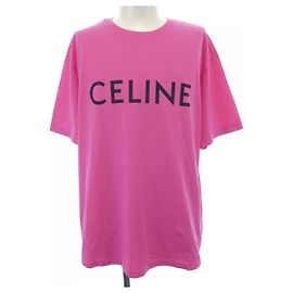 Céline Camiseta de algodón Celine Rosa