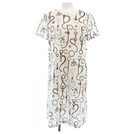 Hermès Robe coupée Hermes Blanc