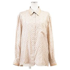 Camisa de seda Louis Vuitton Monogram Dourado Outro