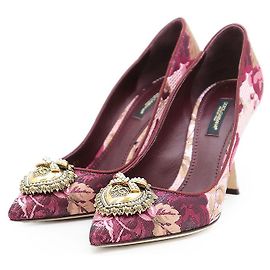 Dolce & Gabbana Dolce&Gabbana Jacquard Pumps Pink Golden Lila