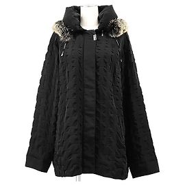 Autre Marque Balmain Fox Fur Down 2way Jacket Black