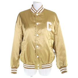 Céline CELINE Blouson Lucky lovers Teddy Jacket Stadium Jacket D'oro