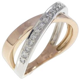 Autre Marque Vendome Au750 Platinum Diamond Ring Golden