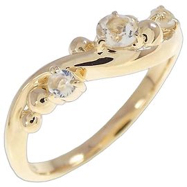 Autre Marque Bague 4°C Moonstone Au750 Doré