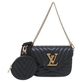 Borsa a tracolla Multi Pochette in pelle di vitello Louis Vuitton Nero