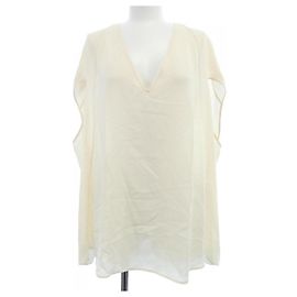 Top de seda Alexander McQueen Bege