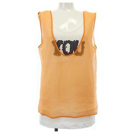 Dries Van Noten Len Lye Top White Orange