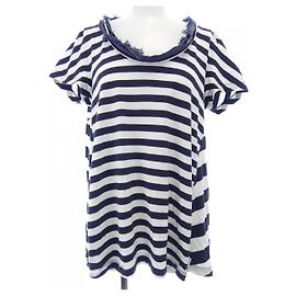 Top Moncler Branco Azul marinho