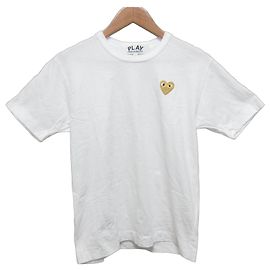 Comme Des Garcons Camiseta Play Comme des Garçons con parche de corazón Blanco