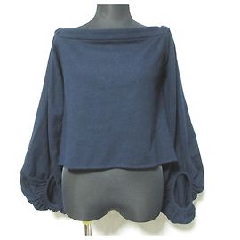 Autre Marque Top de lã com ombros de fora ELIN Azul Azul marinho
