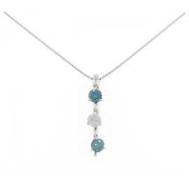 Autre Marque Au750 Diamant Halskette Silber