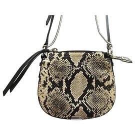 Autre Marque Borsa a tracolla All Saints SLIVER MINI RND XBODY Python Embossed Nero Altro
