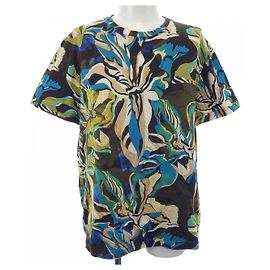 Camiseta de algodón Etro Castaño Azul Verde