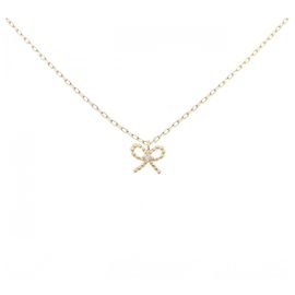 Autre Marque Colar Ribbon de Diamantes Au750 Dourado