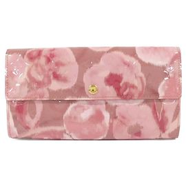 Cartera larga Louis Vuitton Monogram Vernis Flower Ikat Rosa Otro