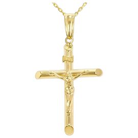Autre Marque Collier Croix Au750 Doré