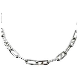 Louis Vuitton Men's Sleek Monogram Necklace Silvery