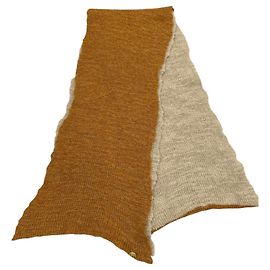 Stola Chanel in misto alpaca e lino Marrone Beige