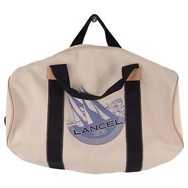 Mala de viagem Lancel em tecido ecru Cru