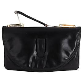 Lancel Black Leather Handbag Black