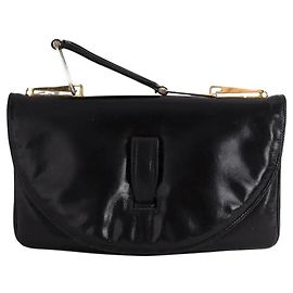 Lancel Handtasche aus Leder in Schwarz Schwarz