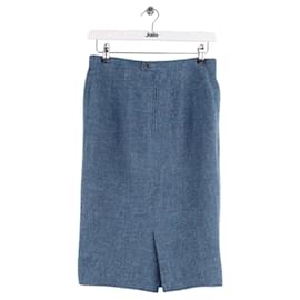 Burberry Blue Wool Skirt Blue