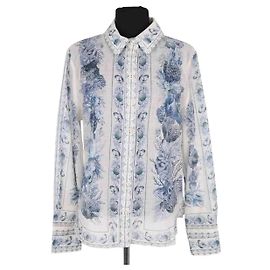 Zimmermann Blue Linen Blouse Blue