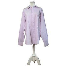 Vintage Yves Saint Laurent Herren-Baumwollhemd, Helllila, XL Lila