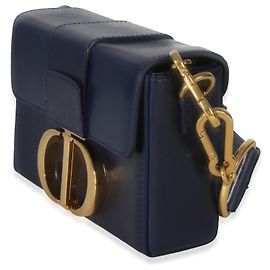 Bolsa 30 Montaigne em couro de bezerro azul marinho Christian Dior Azul